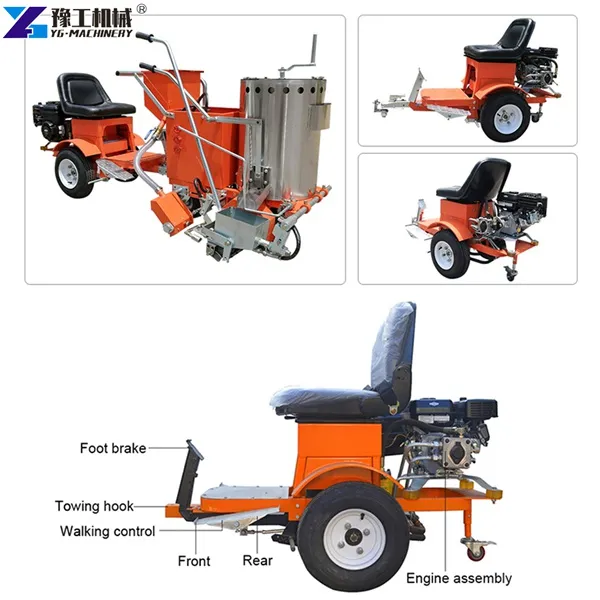 Passejat a la màquina de ratlles d’aparcament